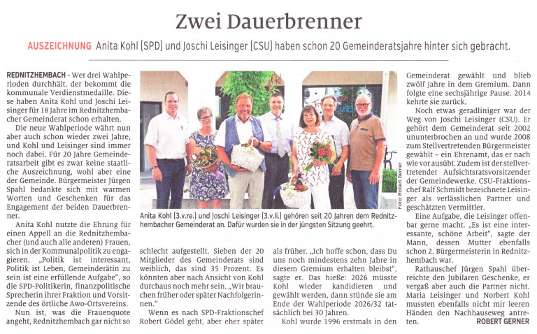 Artikel im Schwabacher Tagblatt 02.07.22